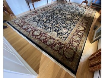 Black And Burgundy Kaoud Rugs Handmade