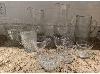 Group Of Twelve Glass Cut Pieces