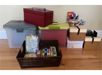 Office Supplies And Boxes