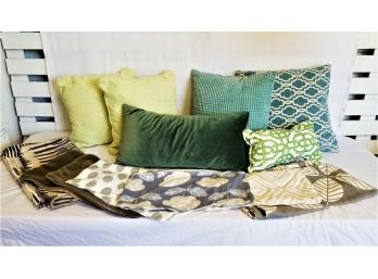 Great Selection Of Six Throw Pillows And Nine Removable Throw Pillow Zip Up  Cases