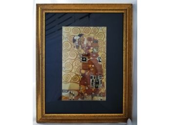 'the Kiss' Framed Reproduction Print By Gustav Klimt