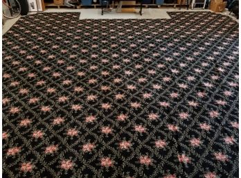 Huge Custom Cut Low Pile Room Carpet Rug With Bound Edges