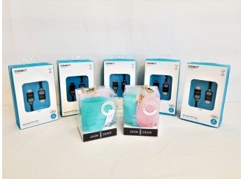 Five Connect  High Speed HDMI Cables By Belkin And Two Pom Pom Charging Banks By Jade & Deer