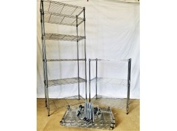 Three Shelve Tech Systems Metal Heavy Duty  Shelving Racks