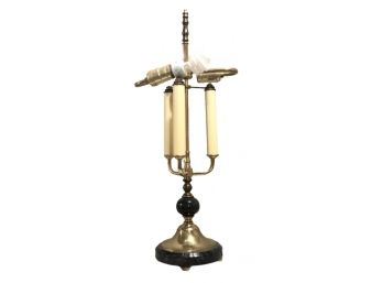 Brass And Marble Three Arm Lamp Base