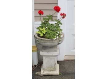 Amazing Concrete Urn With Pedestal