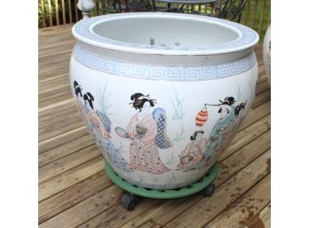 Beautiful Porcelain Asian Planter #3