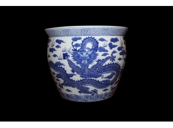 Stunning Oriental Blue And White Planter