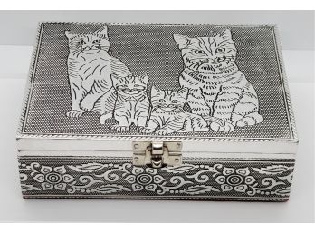 Stunning Aluminum Cat Jewelry Box