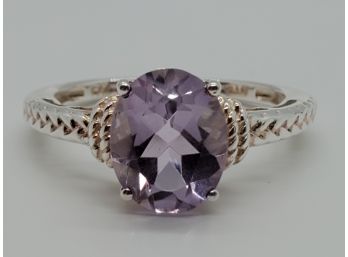 Rose De France Amethyst Ring In Sterling