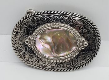 Incredible Genuine Abalone Shell Belt Buckle