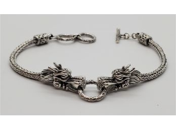 Incredible Bali Dragon Toggle Clasp Sterling Silver Bracelet