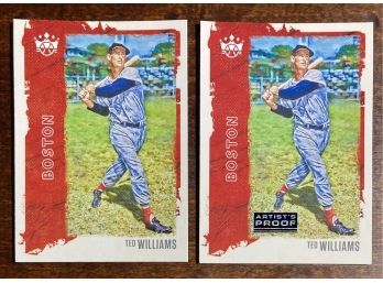 Ted Williams 2021 Diamond Kings Artist Proof And Base Throwback Cards #13