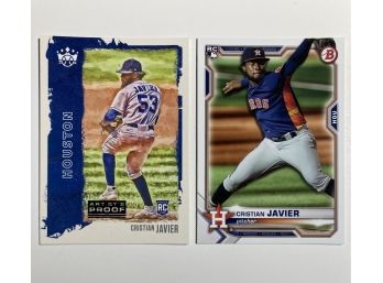 Cristian Javier '21 Diamond Kings & '21 Bowman Featured Rookie Cards