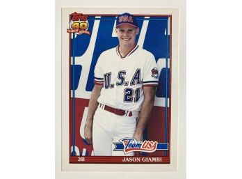 Jason Giambi RC - '91 Topps Team USA Card