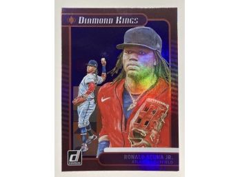 Ronald Acuna Jr. '21 Donruss Diamond Kings Purple Refractor Card