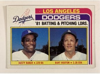 1982 Topps '81 LA Dodgers Team Leaders