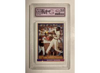 Barry Bonds Graded GEM MT 10 '91 Bowman Sluggers