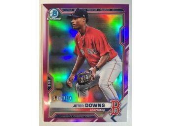 Jeter Downs RC - '21 Topps Bowman Chrome Purple Border Refractor Card