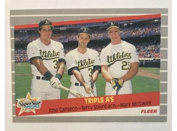 1989 Fleer Superstar Specials Triple A's Card