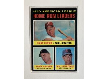 1970 Topps Home Run Leaders Card Including Carl Yastrzemski, Frank Howard And  Harmon Killebrew