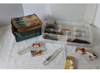 Collection Of New And Vintage Fishing Items & Reel
