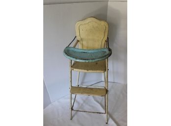 Vintage 1950's Toy Doll High Chair By Ansco