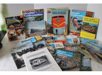Lot Of Railroad Magazines And Train Books