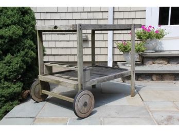 An Outdoor Teak Bar Cart By The Anacara Company