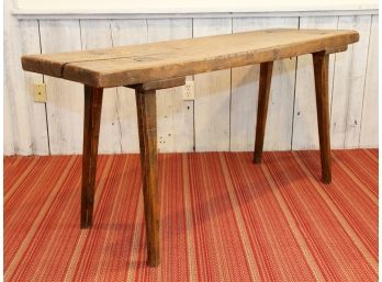 An Antique Primitive Pine Console Table