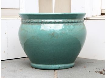 A Glazed Ceramic Planter