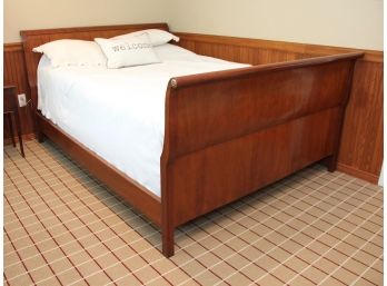 A Mahogany Queen Sleigh Bedstead