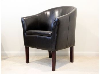 A Modern Bucket Chair In Vinyl