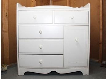 A White Painted Wood Changing Table From Land Of Nod