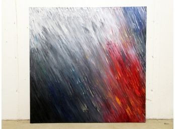 A Modern Abstract Oil On Canvas