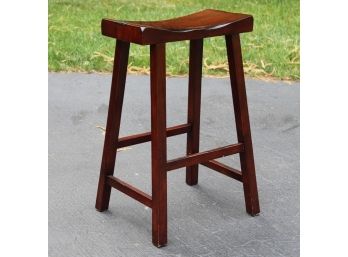 A Modern Mahogany Bar Stool