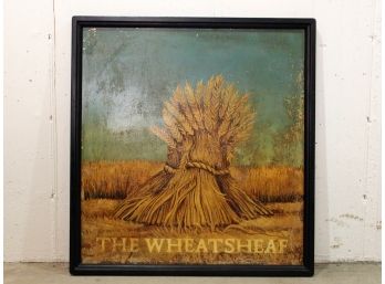 A Hand Painted Antique Pub Sign, In Custom Wood Frame