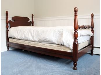 A Vintage Carved Mahogany Twin Bedstead (1 Of 2)