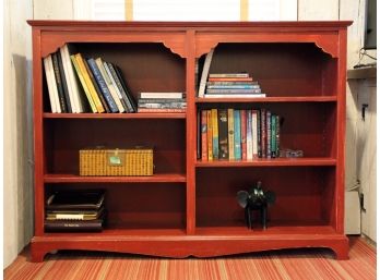 A Vintage Painted Wood Bookshelf