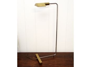 A Brass, Chrome And Aluminum Pharmacy Lamp By Cedric Hartman, Signed