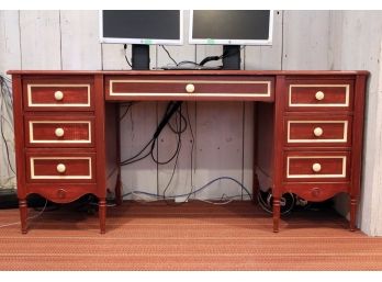 A Custom Built Solid Wood Paneled Desk