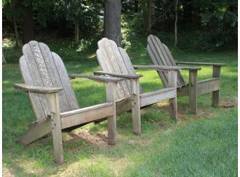 A Trio Of Outdoor Adirondak Chairs