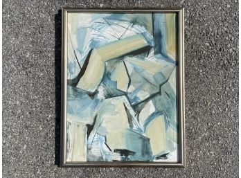 An Original Mid Century Abstract Oil On Board, By Margaret Liang