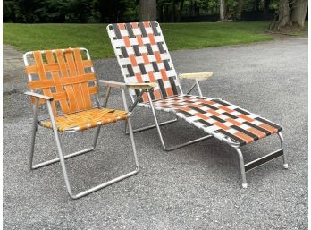 A Pairing Of Vintage Aluminum Lawn Chairs