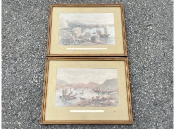 A Pair Of Framed 19th Century Chinese Etchings