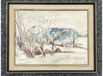 A Gorgeous Vintage Watercolor, Signed Barbara Philips, 1966