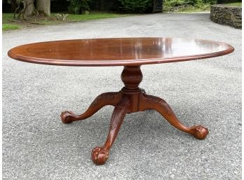 An Ethan Allen Chippendale Style Banded Inlay Coffee Table