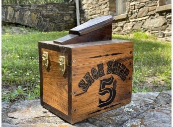 A Vintage Wood Shoe Shine Box