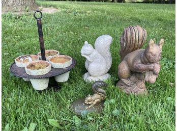 Squirrel And Garden Decor