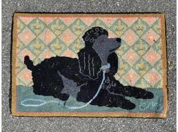 A Poodle Themed Hooked Rug